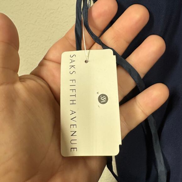 Niteline Della Roufogali 10 Pleated Crisscross Maxi Gown Navy Sweetheart - Picture 9 of 9